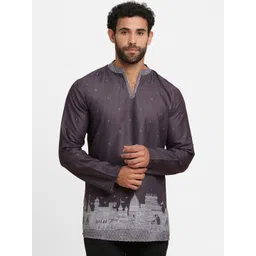 ARCHATTIRE Men Ethnic Motifs Printed Festive Cotton Straight Kurta-picture-12
