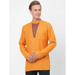 ARCHATTIRE Men Ethnic Motifs Printed Festive Cotton Straight Kurta-picture-10