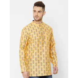 ARCHATTIRE Men Ethnic Motifs Printed Festive Cotton Straight Kurta image 4