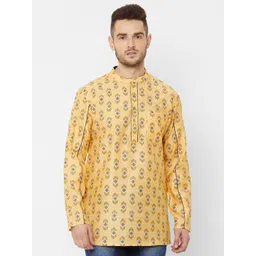 ARCHATTIRE Men Ethnic Motifs Printed Festive Cotton Straight Kurta image 1