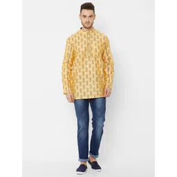 ARCHATTIRE Men Ethnic Motifs Printed Festive Cotton Straight Kurta image 3
