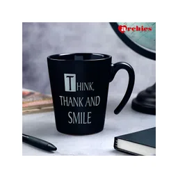 Archies Black & White Typography Printed Ceramic Glossy Mug 450 ml-picture-29