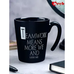 Archies Black & White Typography Printed Ceramic Glossy Mug 450 ml-picture-40