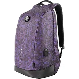 arctic fox Slope Trisiac Printed Anti Theft 23 L Backpack with USB Charging Port 15.6 Inch Laptop Backpack (Purple)-picture-25