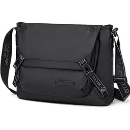 arctic hunter ah Arctic Hunter Large Sling Bag for Men 11L Thin Materials Side Bag for Men Travel 13" Messenger Bag for 10.9" Tablet Comfortable Shoulder Pad Sleek Flap Design Crossbody Bag for Office Daily Use, Black-picture-31