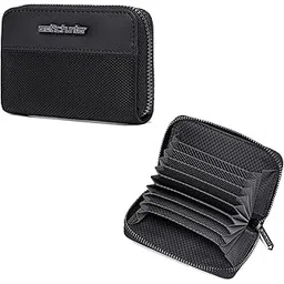 arctic hunter ah Arctic Hunter Professional 10 Slots Card Holder Organiser with Gift Box Polyester Water-Resistant Pocket Size Coin Cash ATM Credit Card Case Wallets for Men Women, Black-picture-30