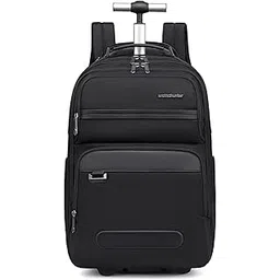 arctic hunter ah Arctic Hunter Trolley Backpack for Travel 30L Convertible Rolling Suitcase 2 Wheels Heavy-Duty 1680D Nylon Water-Resistant Laptop Bag for Travel Business Black-picture-20