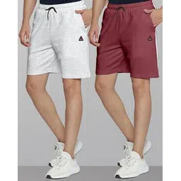 ardeur Pack of 2 Men Regular Fit Knit Shorts-picture-30