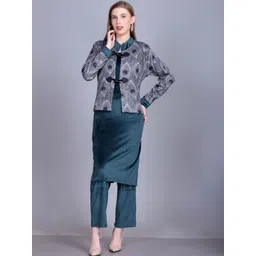 AREEMAS Women Ethnic Motifs Printed Regular Kurta with Trousers-picture-19