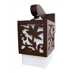 Areezo Brown & White Textured Rectangle Ceiling Lamp-picture-37