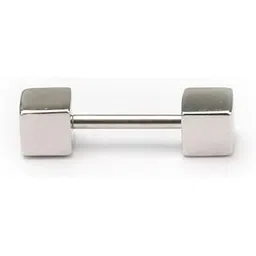 Arej Enterprises Stainless Steel Dumbbell Earrings, Ear Piercing, Studs, for Men cube screw back earrings, tini cube cartilage earrings, cube earrings, Silver One Pair-picture-54