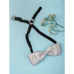 Arendelle Boys Silver-Toned & Black Bow Tie-picture-22