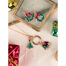 Arendelle Girls Christmas Tree & Bell Holiday-Themed Jewelry Set-picture-46