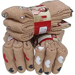 argh Women's Warm Woolen Calf Length Thumb Socks - Set of 3 Pairs-picture-26