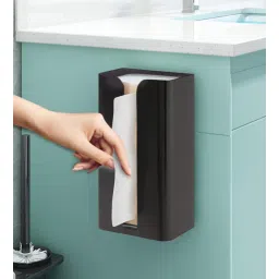 arhat organizers Black Carbon Steel Wall Mounted Tissue Box Dispenser-picture-27