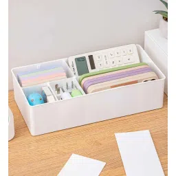 Large Storage Tray With Divider (Set Of 2)-image-0