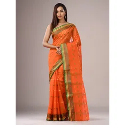 Arhi Floral Woven Design Pure Cotton Taant Saree-picture-11