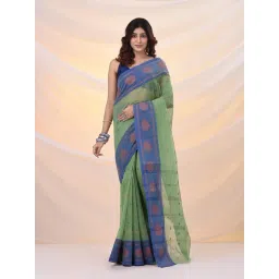 Arhi Green Cotton Polyblend Woven Design Saree-picture-19