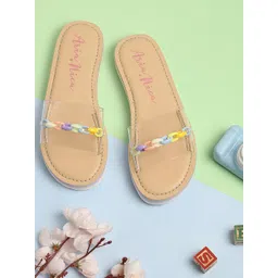 Aria Nica Girls Embellished Open Toe Flats-picture-37