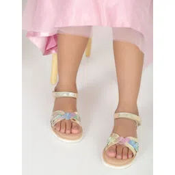 Aria Nica Girls Leather Casual Open Toe Flats-picture-16