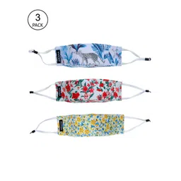 Ariana Adult Kids Pack Of 3 3D Printed 7-Ply Reusable Pure Cotton Cloth Masks-picture-16