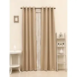 Ariana Beige Polyester Abstract Blackout Door Curtains-picture-23