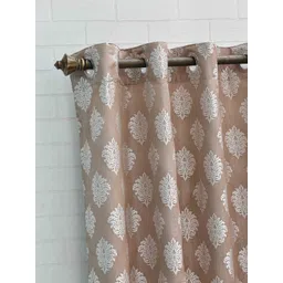 Ariana Coffee Brown & White Ethnic Motifs Room Darkening Long Door Curtain-picture-12