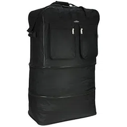 ariana Extra Large Strong Expandable Cargo Zipper Duffle Wheeled Travel Bag -855, Black, 40" - H105 x W57 x D39 cm-picture-17