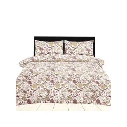 Ariana Garda Pink Cotton Floral 210 TC King Bedsheet with 2 Pillow Covers-picture-14