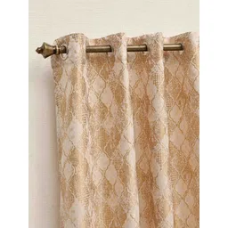 Ariana Gold-Toned Ethnic Motifs Room Darkening Long Door Curtain-picture-13