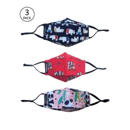 Ariana Kids Pack Of 3 Printed 7-Ply Protective Outdoor Mask-picture-31