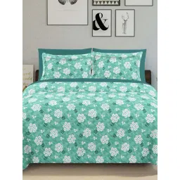 Ariana SARDINIA Aqua Cotton 144 TC King Size Bedsheet With 2 Pillow Covers-picture-20