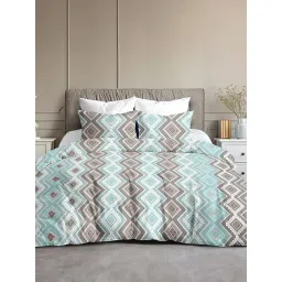 Ariana  Sardinia Aqua Cotton Floral Cotton Bed Sheet-picture-13