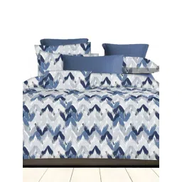 Ariana  Sardinia Blue Cotton Floral Cotton Bed Sheet-picture-29