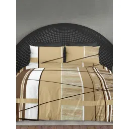 Ariana TUSCANY Beige Cotton 300 TC Double Size Bedsheet With 2 Pillow Covers-picture-32