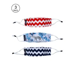 Ariana Unisex Pack Of 3 3D Printed 7-Ply Pure Cotton Reusable Protective Outdoor Masks-picture-12