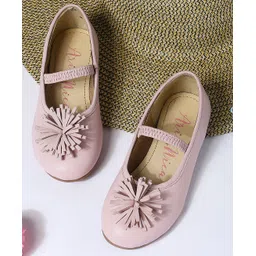 Aria+Nica Flower Detailed Party Wear Ballerinas - Pink-picture-14