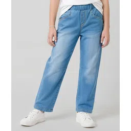 arias by lara dutta Arias Cotton Elastane Woven Full Length Washed Jeans - Blue-picture-27