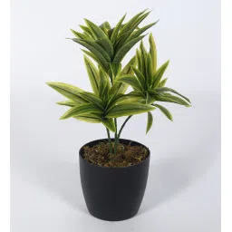 Arick Decor 15 Inch Artificial Dracaena Plants With Black Pot image 3