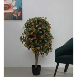 arick decor 4.Ft Artificial Red Ficus Plant with Pot-picture-36