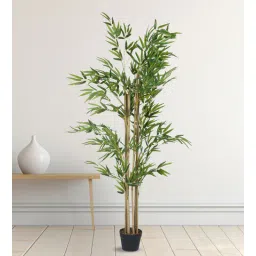 Arick Decor 59 Inch Artificial Real Touch Bamboo Plants With Black Pot-picture-14