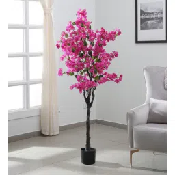 arick decor Bougainville Purple Plastic Artificial Plant-picture-26
