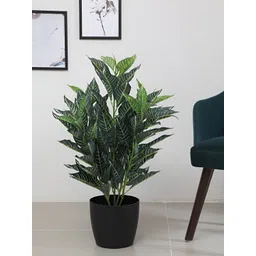 ARICK DECOR Green 1 Pieces Croton Artificial Plant With Pot-picture-32