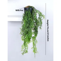 ARICK DECOR Green 1 Pieces Hanging Artificial Plant With Pot image 3