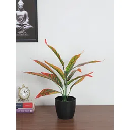 ARICK DECOR Red 1 Pieces Artificial Plant With Pot-picture-38