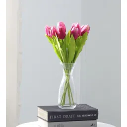 arick decor Tulip Pink Plastic Artificial Plant-picture-39