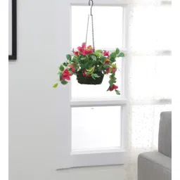 Fabric Bougainvillea Artificial Plant With Hanging Basket by Arick Decor-picture-14