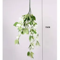 arick decor White Artificial Bougainvillea Flower Bush image 3