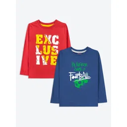 ariel Boys Pack Of 2 Typography Printed Round Neck Cotton T-shirt-picture-19
