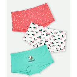 Ariel Cotton Blend Pack Of 3 Ice Cream & Unicorn Printed Hipsters - Multi Colour-picture-17